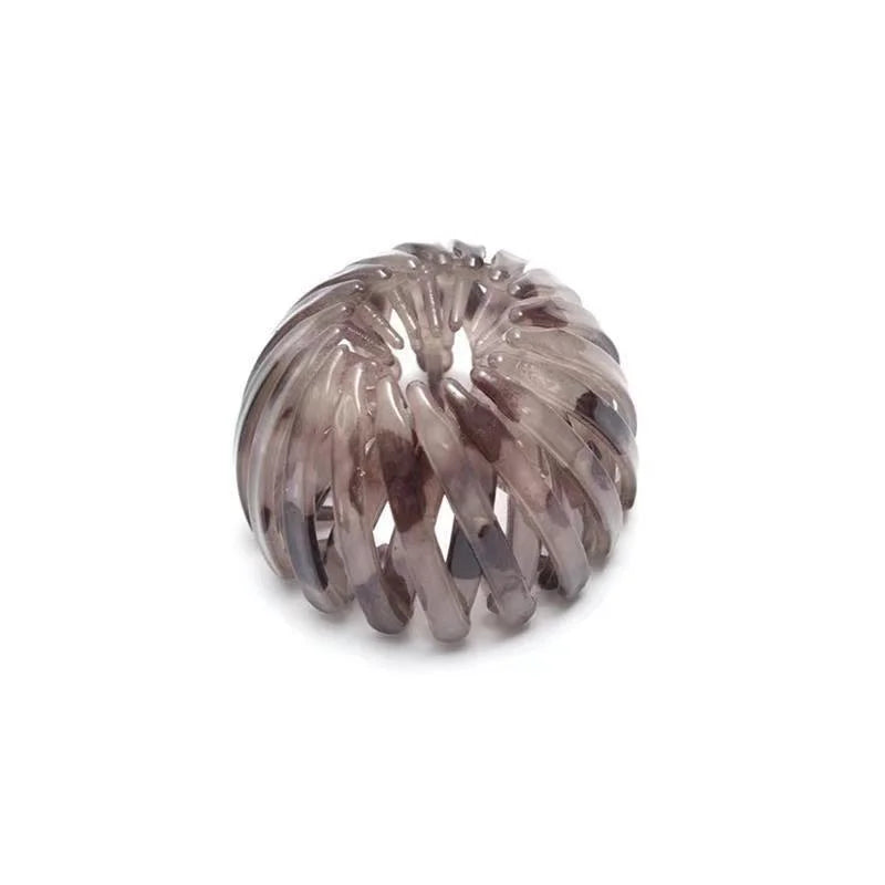 7Pcs Bird Nest Magic Hair Clip, DUAIU Lazy Bird's Nest Plate Hairpin, Expandable Ponytail Holder, Glossy Surface Hair Clips, Hairpin Donut Hair Bun Maker for Women Girls Long Natural Hair Accessories
