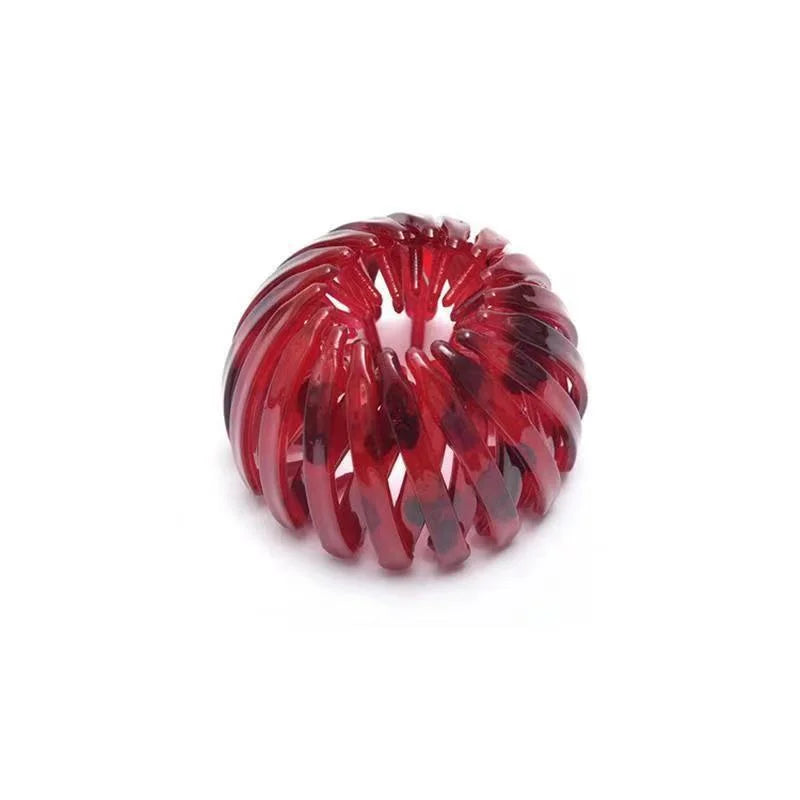 7Pcs Bird Nest Magic Hair Clip, DUAIU Lazy Bird's Nest Plate Hairpin, Expandable Ponytail Holder, Glossy Surface Hair Clips, Hairpin Donut Hair Bun Maker for Women Girls Long Natural Hair Accessories