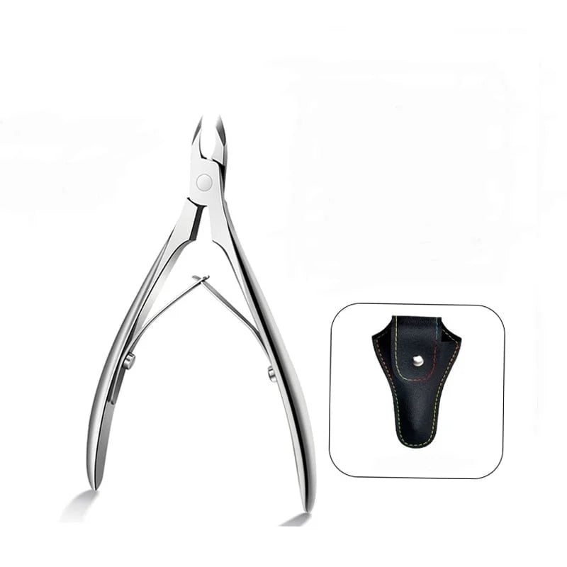 DUAIU Stainless Steel Cuticle Trimmer & Nippers - Professional Cuticle Cutter for Manicure & Pedicure,Robust Nail Clippers for Fingernails & Toenails, Salon-Grade Cuticle Remover Tool
