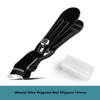 DUAIU Ingrown Toenail Clippers for Thick Nails - Wide Angled Blade & Long Handle, Senior & Men's Precision Grooming Tool