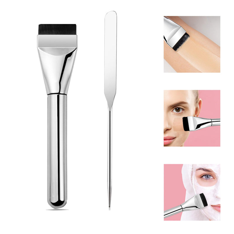 DUAIU Foundation Brush, not a word powder Foundation brush Aluminum Tube flat head Makeup Refresh Hand seamless concealer mask brush