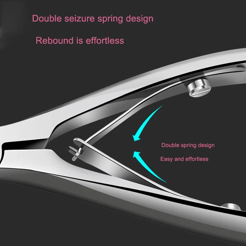 DUAIU Stainless Steel Cuticle Trimmer & Nippers - Professional Cuticle Cutter for Manicure & Pedicure,Robust Nail Clippers for Fingernails & Toenails, Salon-Grade Cuticle Remover Tool