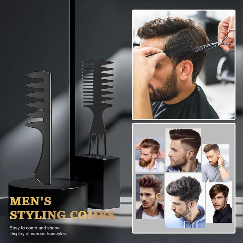 DUAIU Hair Brush Set, 5 PCS Paddle Brush and Hair Comb for Men Women, Paddle Detangling Brush Vented Brush Wide Tooth Comb for Curls Straight Thick Fine Wet or Dry Hair Care Styling