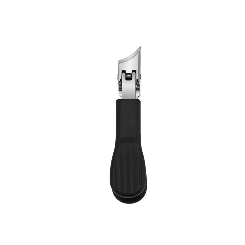 DUAIU Heavy Duty Diagonal Nail Clippers - Wide Jaw Toenail Cutter for Thick Nails, Sharp Curved Design with Glass Nail File, Durable Nail Clipper for Men & Women (Black)