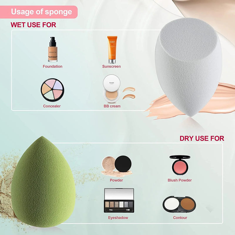 Makeup Brushes DUAIU 16Pcs Makeup Brush Set Professional Foundation Brush Blending Eyeshadow Concealer Brush Set with 4pcs Makeup Sponge