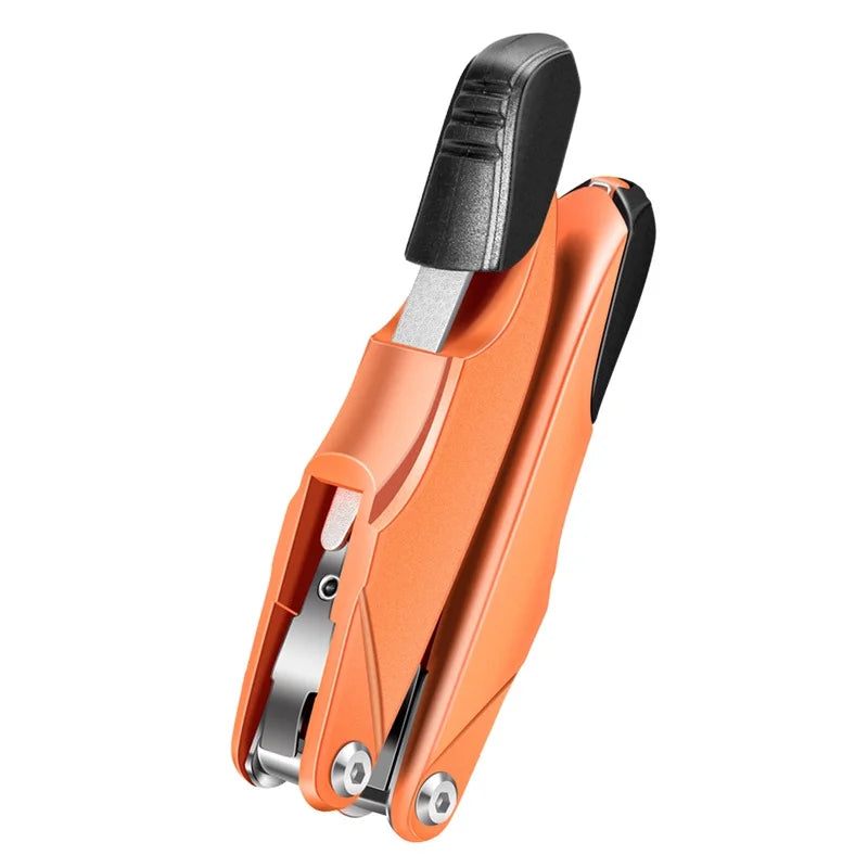 DUAIU Toenail Clippers for Thick Nails, Folding Design Toenail Clippers, 3 in 1 Toenail Clippers, Easy to Carry and Store,Collapsible and Tough Toenail Clippers for Men and Women (Orange)