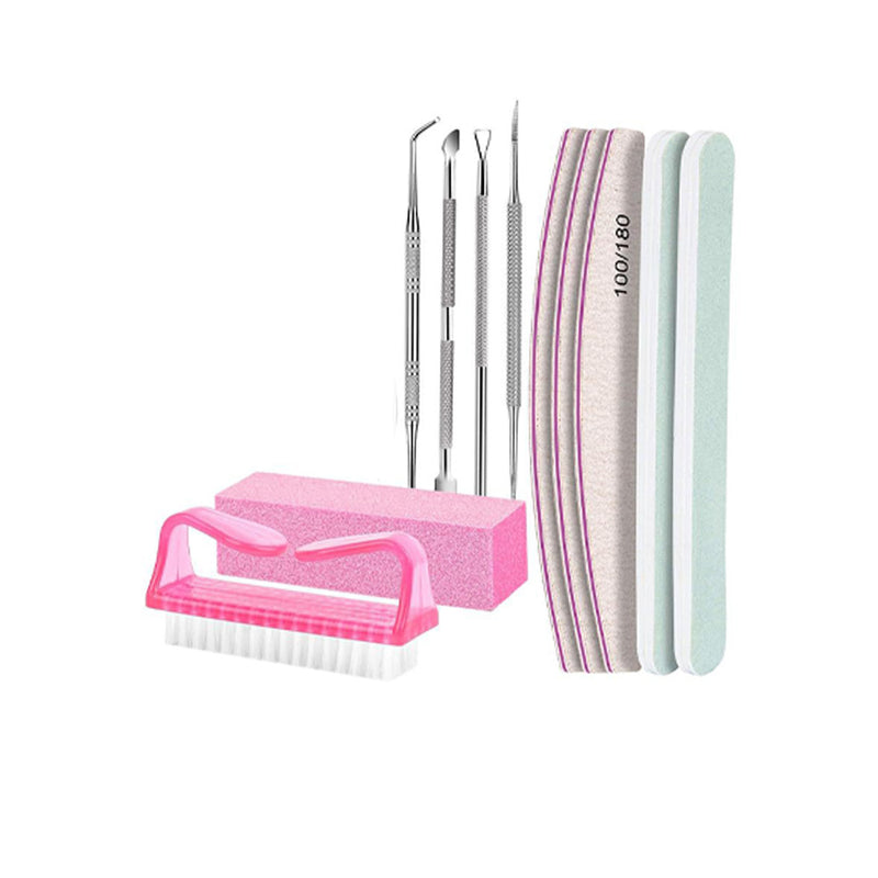 DUAIU Nail Clipper Set,Nail Files 100/180, Nail Buffer Block, Cuticle Nippers, Cuticle Trimmer, Cuticle Pusher, Nail Tools, Nail Kit, Pedicure & Manicure Tools, Manicure Kit for Women