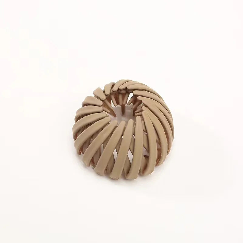 7Pcs Bird Nest Magic Hair Clip, DUAIU Lazy Bird's Nest Plate Hairpin, Expandable Ponytail Holder, Frosted Hair Clips, Hairpin Donut Hair Bun Maker for Women Girls Long Natural Hair Accessories