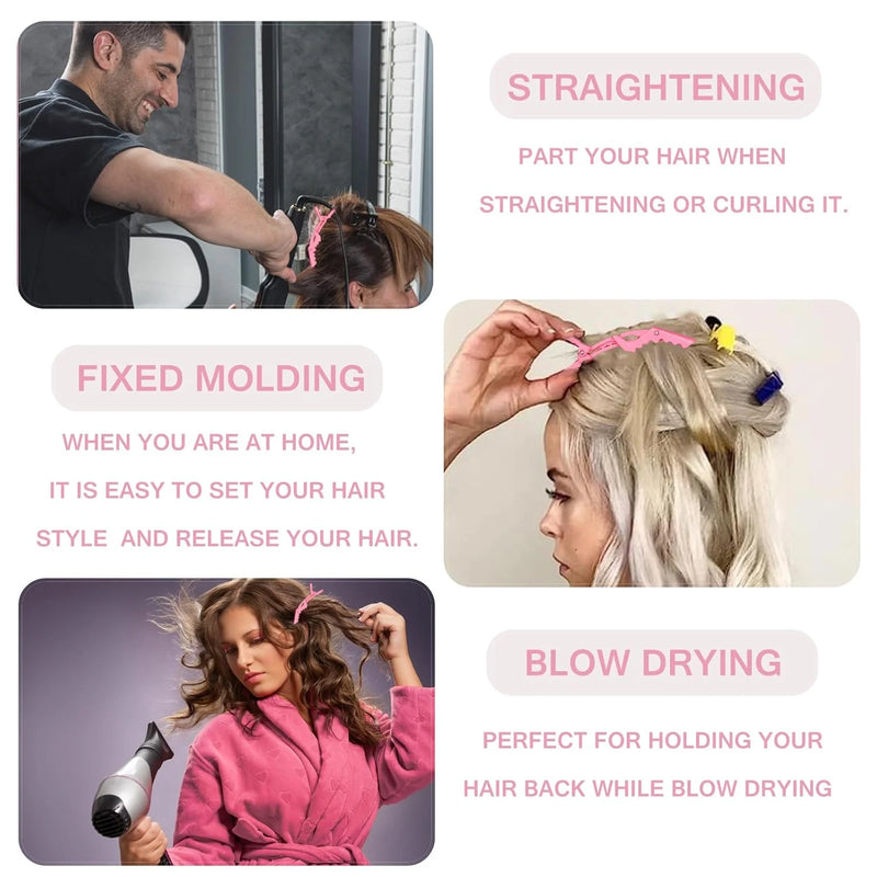 DUAIU 11-Piece Hair Brush Set for Women,Slick & Edge Brushing Kit,Includes Bristle Brush,Hair Band,Teasing Comb,Rat Tail Comb, Alligator Clips,Styling Essentials for Curly/Straight Hair (Pink)