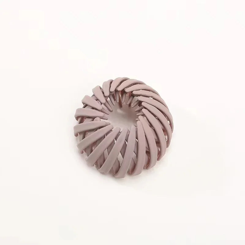 7Pcs Bird Nest Magic Hair Clip, DUAIU Lazy Bird's Nest Plate Hairpin, Expandable Ponytail Holder, Frosted Hair Clips, Hairpin Donut Hair Bun Maker for Women Girls Long Natural Hair Accessories