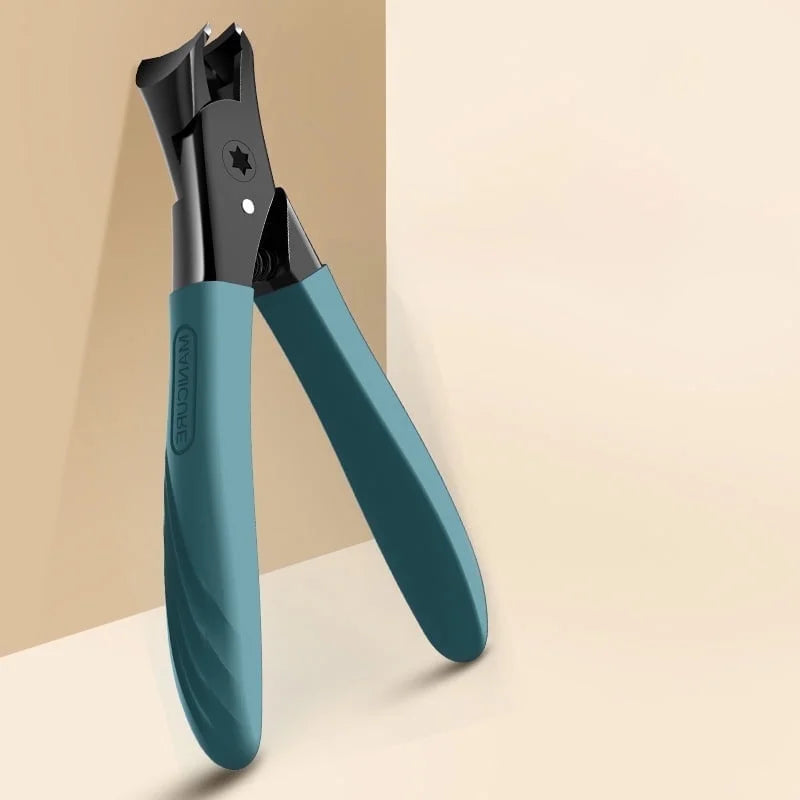 DUAIU Nail Clippers for Thick Nails Start Makers Toenail Clippers Wide Jaw Nail Cutter Heavy Duty Nail Clipper Sharp Curved Toe Nail Clippers for Men and Women,Green
