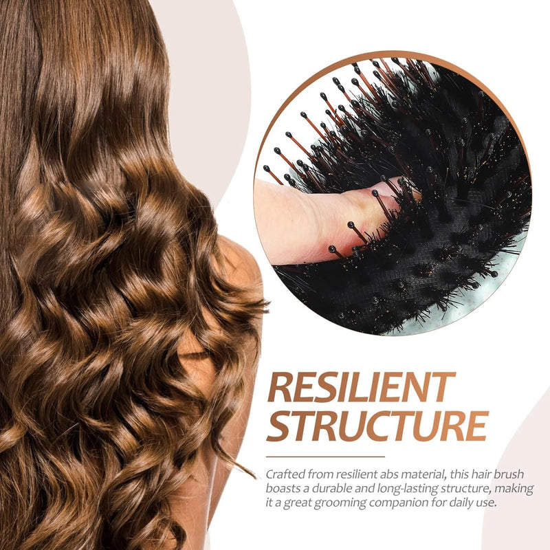 DUAIU Curly Hair Brush, Bouncy Curl Brush - Pro Nylon Pin Styling Hair Brush for Detangling, Separating and for Men and Women - Soft Bristle Hair Brush Glides Through Tangles with Ease  (Green)