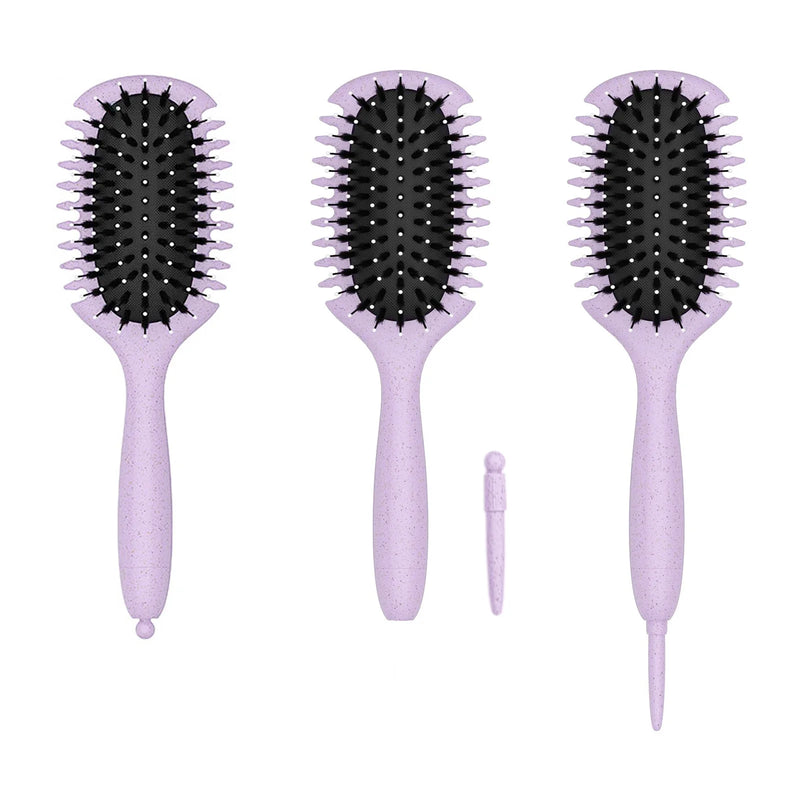 DUAIU Curls Define Styling Brush Boar Bristle Tangled Hair Comb Detangling Hair Brush Women Wet Curly Hair Combs Barber Styling Tools