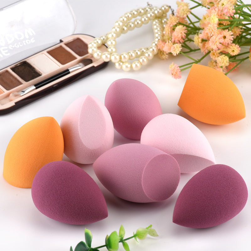 8 Pack Beauty Makeup Sponge Set, Wet & Dry Makeup Puffs, Multicolor Makeup Sponges Blender, Foundation Makeup Tools Makeup Egg Set with Gift Box