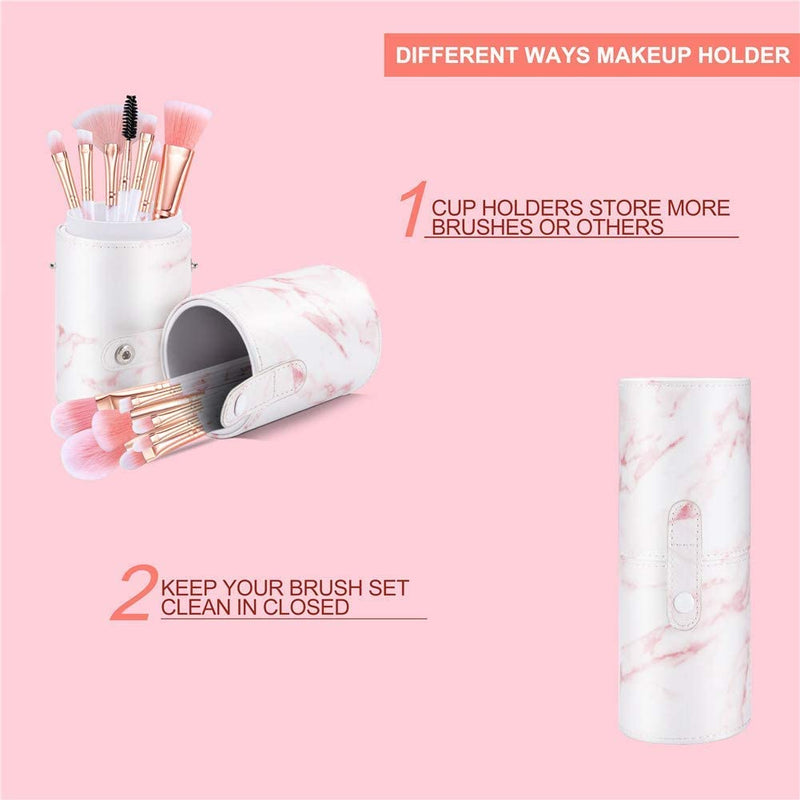 Makeup Brushes Sets Glamour Gaze 16PCS Pink Marble Make up Brushes - DUAIU Shop