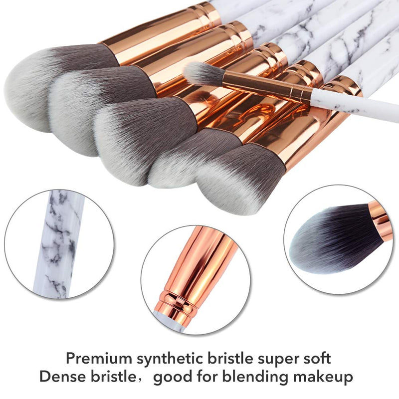 DUAIU 15PCs Marble Makeup Brush Set with Bag - DUAIU Shop