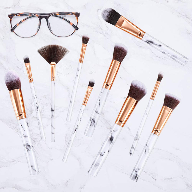 DUAIU 15PCs Marble Makeup Brush Set with Bag - DUAIU Shop