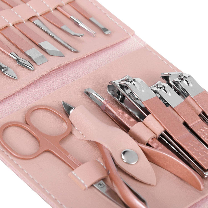 Manicure Set Glamour Gaze Manicure Pedicure Kit Nail Clippers 16 in 1 Professional Stainless Steel - DUAIU Shop