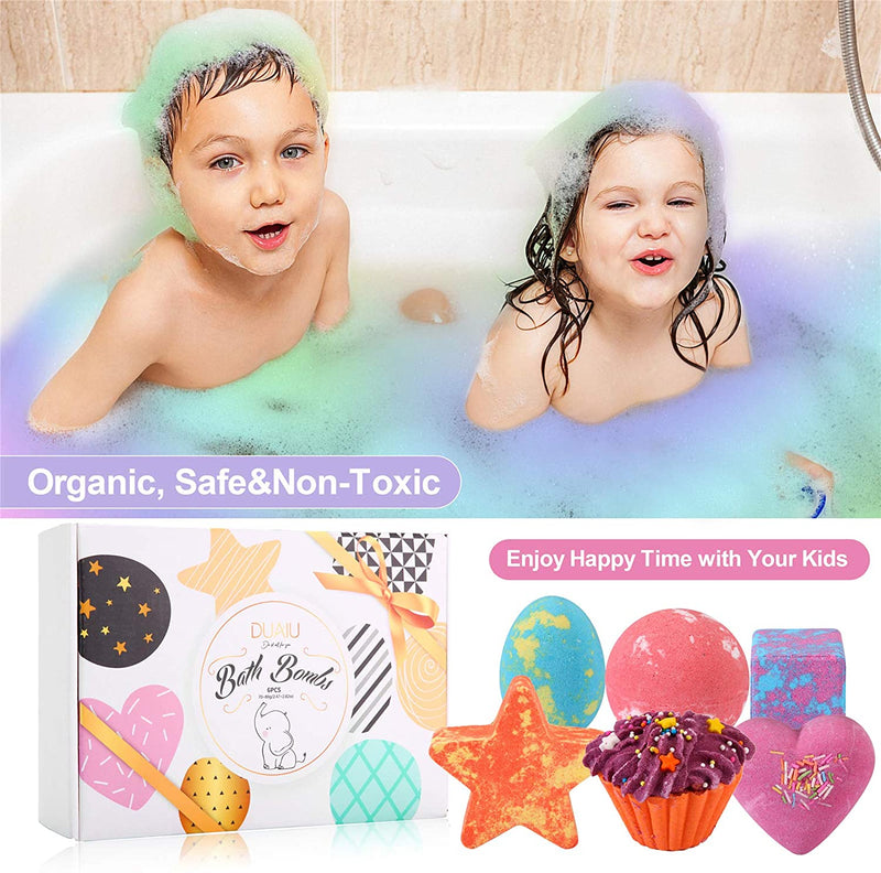 DUAIU Fizzy Bubble Bath 6pcs Bath Bombs for Kids - DUAIU Shop