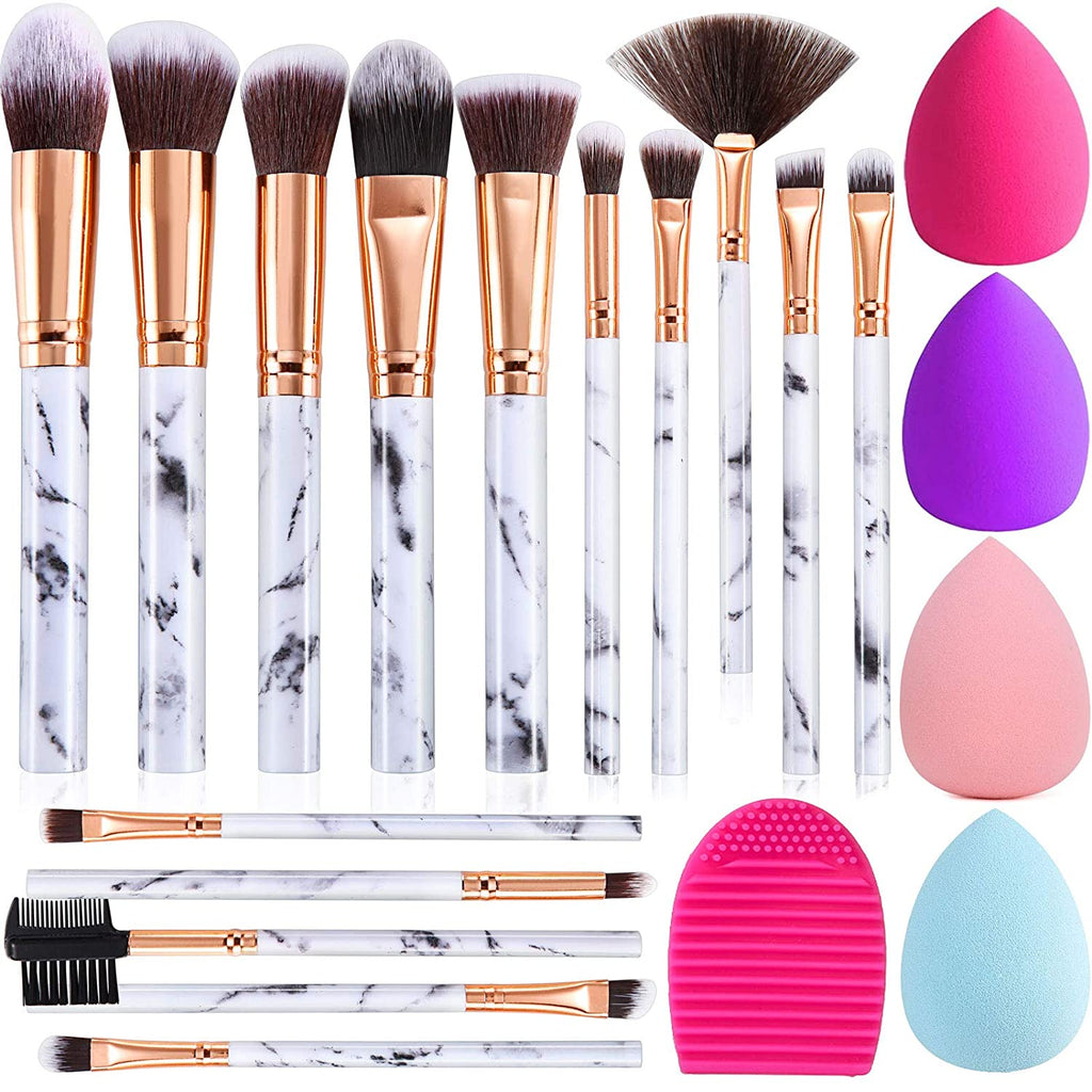 DUAIU 15PCs Makeup Brush Set with 4PCs Makeup Sponge - DUAIU Shop